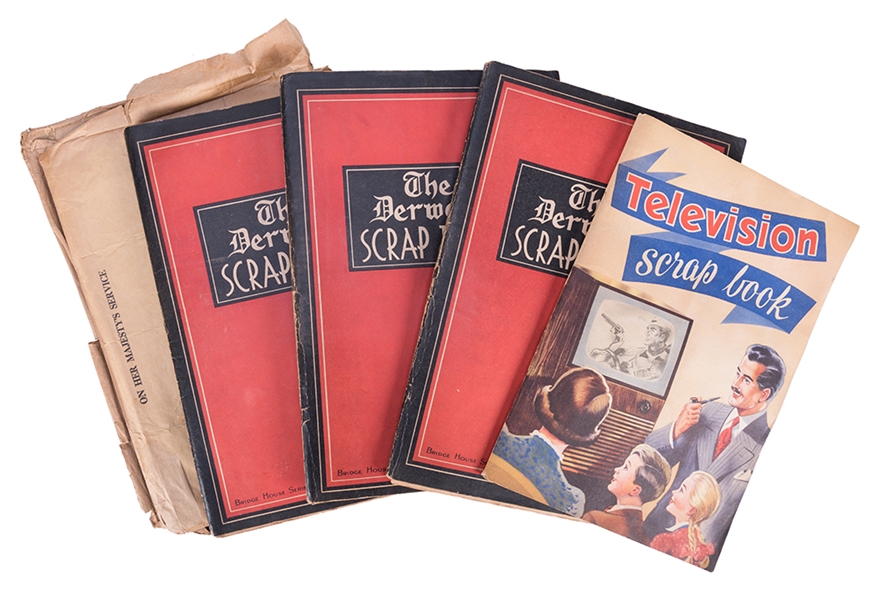 Group of Four Scrapbooks Devoted to Magicians Clippings and Performance Ephemera.