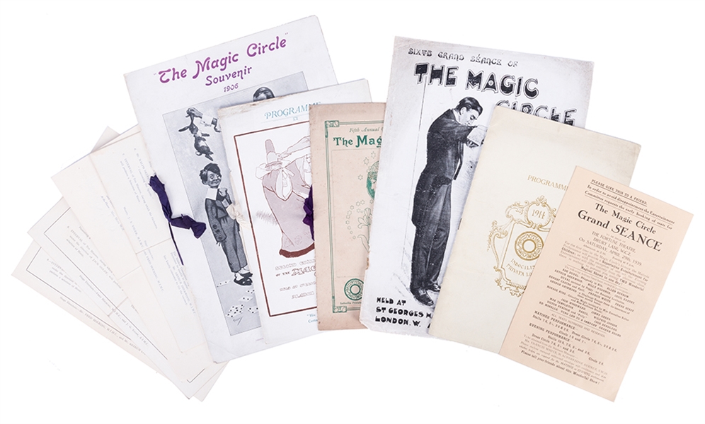 Collection of 10 Magic Circle Grand Séance Programs. 