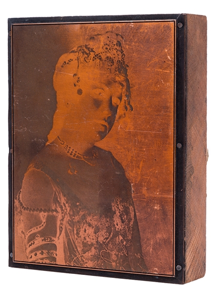 Adelaide Herrmann Copper Portrait Printing Block. 