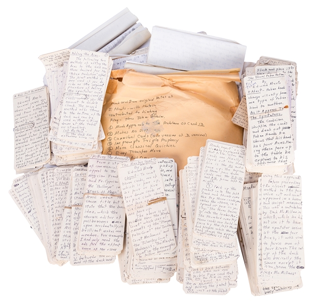 Marlo’s File Tag Card Trick Manuscript Archive. 