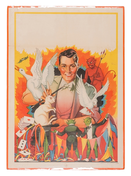 Erie Litho Magician Stock Poster. 
