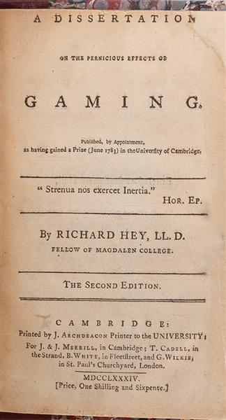 A Dissertation on the Pernicious Effects of Gaming. 