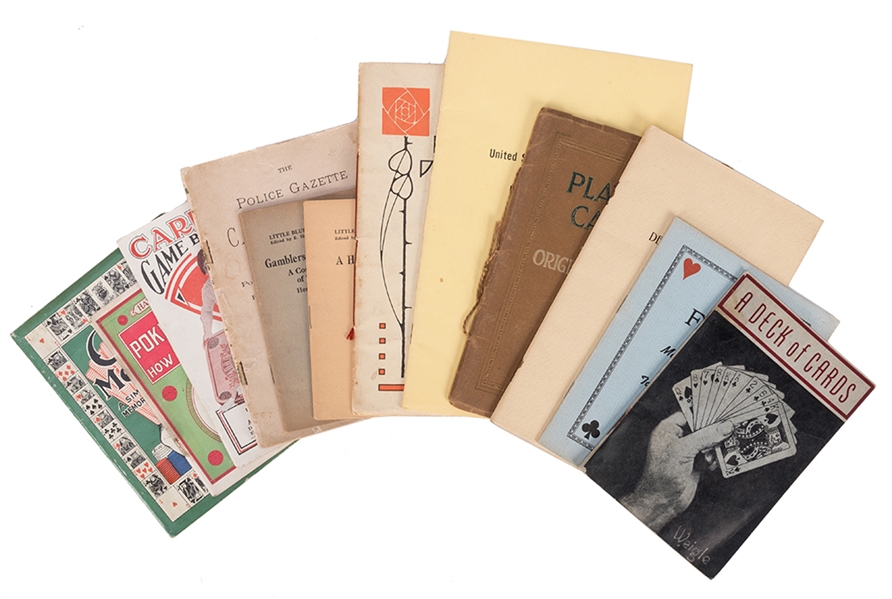 Twelve Vintage Booklets on Playing Cards, Games, and Gambling. 
