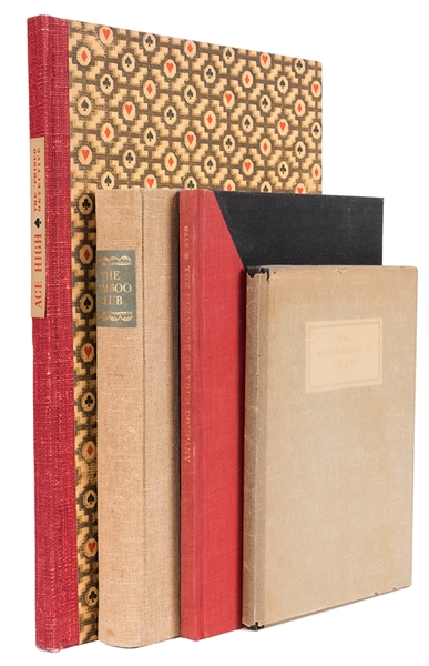 Four Private Press Books on Cards and Gambling. 