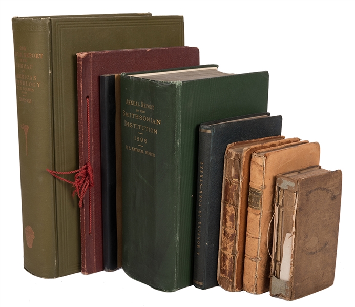 Group of Seven Antiquarian Books on Games and Their Rules.