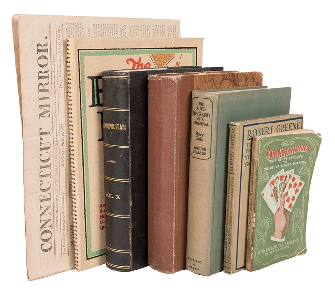 Group of Eight Vintage and Antiquarian Volumes on Cheating, Swindling and Manipulation.
