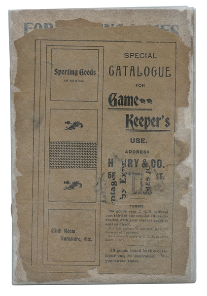 Henry & Co. “Game Keepers” Gambling Supply Catalog. 