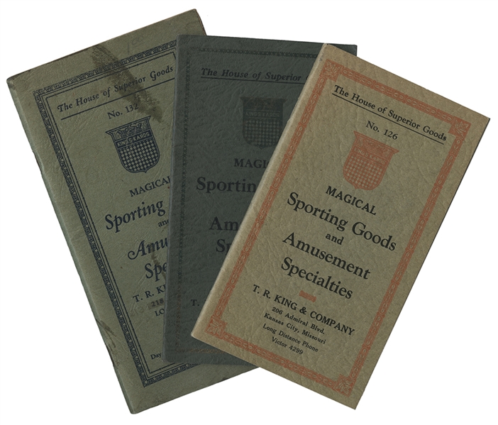 T.R. King & Company. Three Pocket-Size Gambling Supply Catalogs. 