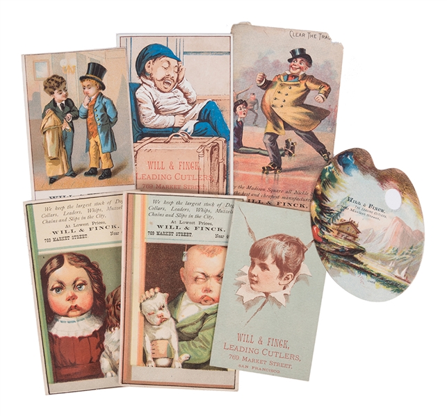 Will & Finck Group of Seven Trade Cards. 