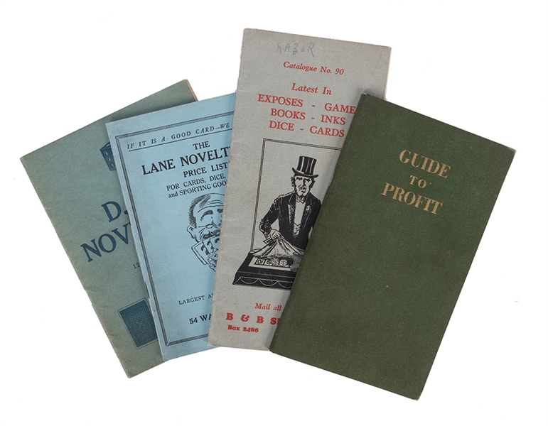 Four Miscellaneous Gambling Supply Catalogs. 