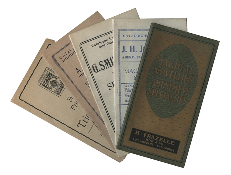Five Miscellaneous Pocket Gambling Supply Catalogs. 