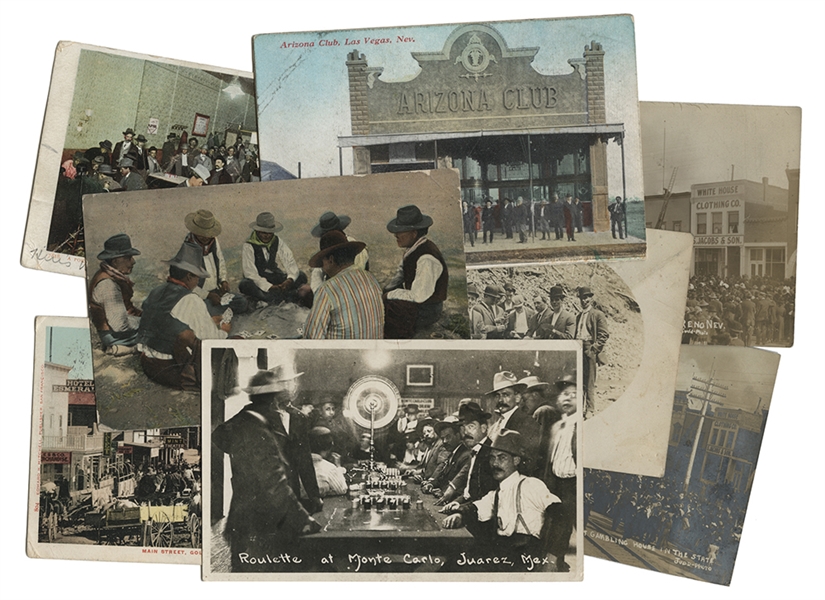 Twelve Postcards of Gambling and Nevada Street Scenes.