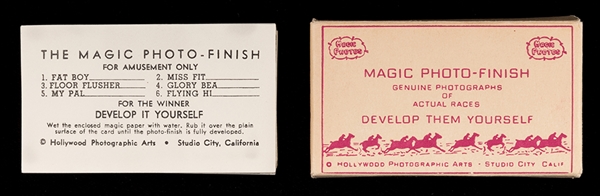 Magic Photo–Finish Photographs of Actual Races. 