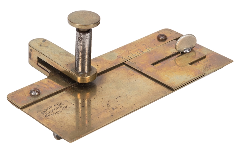 Adjustable Brass Card Edge Notcher. 
