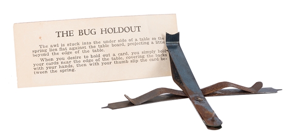 Pair of Spring Steel Bug Holdouts and Instructions. 