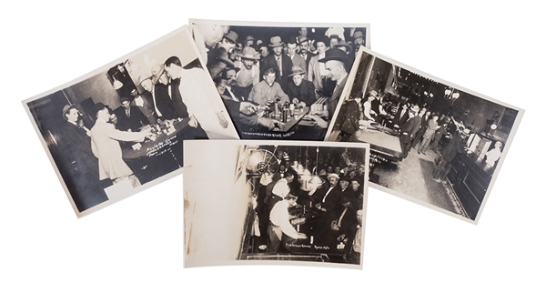Series of 14 Photographs Taken in 1910 on the Last Night of Legalized Gambling in Reno, Nevada. 