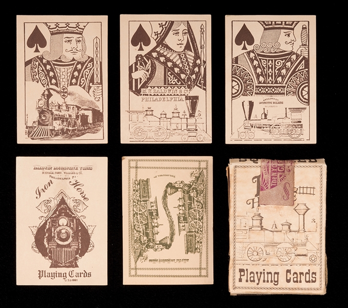 Iron Horse Baldwin Locomotive Railroad Playing Cards. 