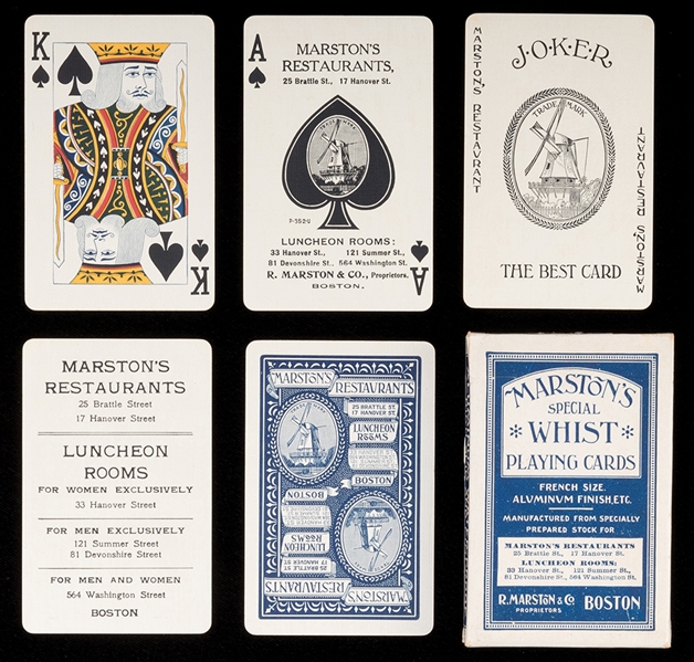 Marston’s Restaurant Special Whist Playing Cards. 