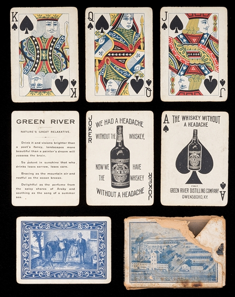 Green River Whiskey Playing Cards. 