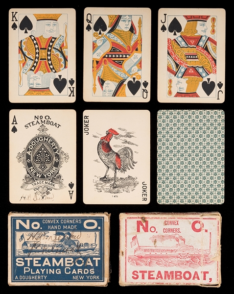 Two Steamboat No. 0 Decks Playing Cards.