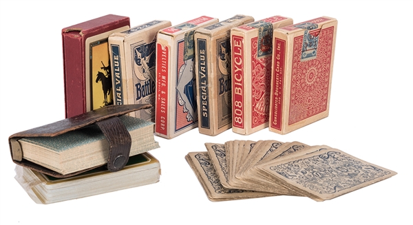 Nine Miscellaneous Decks of Playing Cards. 