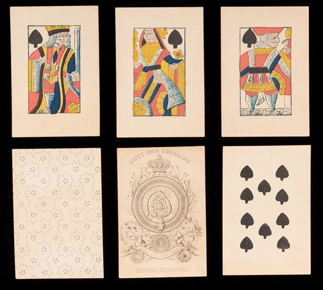 Thomas Creswick Portrait Playing Cards. 