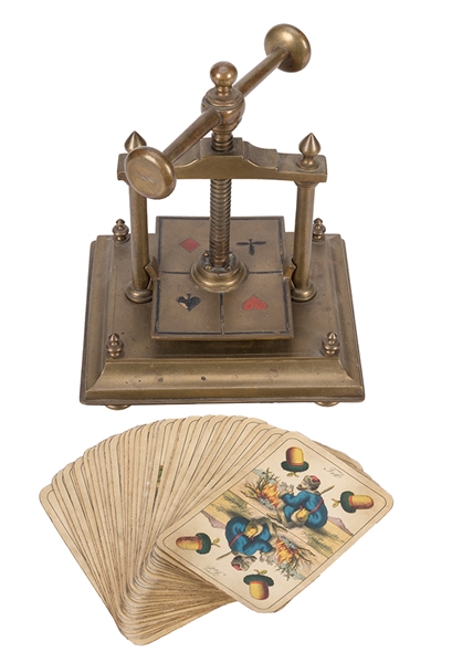 Antique Playing Card Press. 