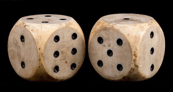 Pair of Large Ivory Dice. 