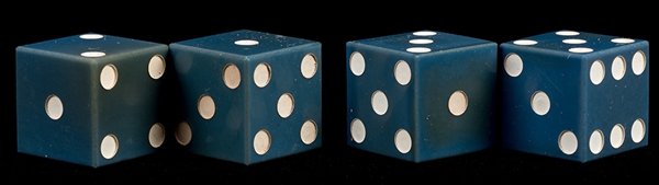 Two Pairs of Dice, One Gaffed and One Square. 