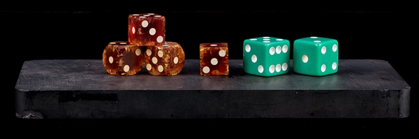 Three Pair of Magnetic Dice and Magnet. 