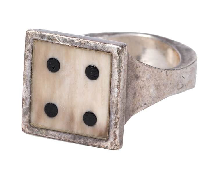 Sterling Silver Dice Ring. 