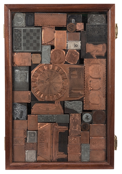 Case of Printing Blocks for K.C. Card Co. & Mason Co. Catalogs. 