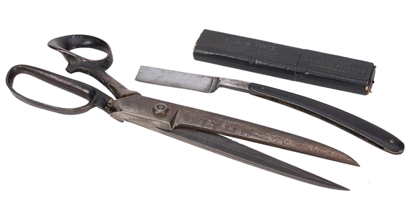 Will & Finck Razor & Case and Large Will & Finck Shears. 