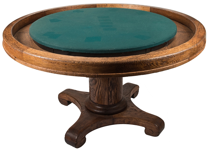 Antique Poker Table. 
