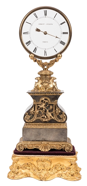 After Jean Eugéne Robert-Houdin. Glass Column Mystery Clock.