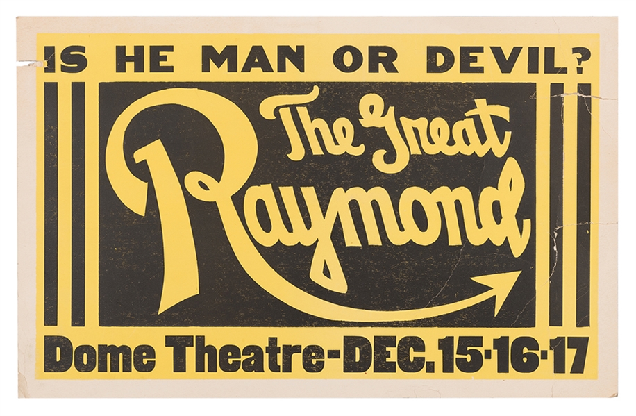 Lot of Ten Great Raymond Playbills and Window Cards.