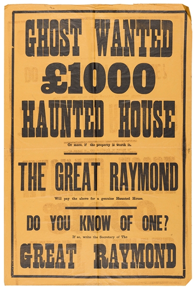 Ghost Wanted—£1000 Haunted House.