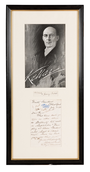 Harry Kellar Autograph Letter Signed.