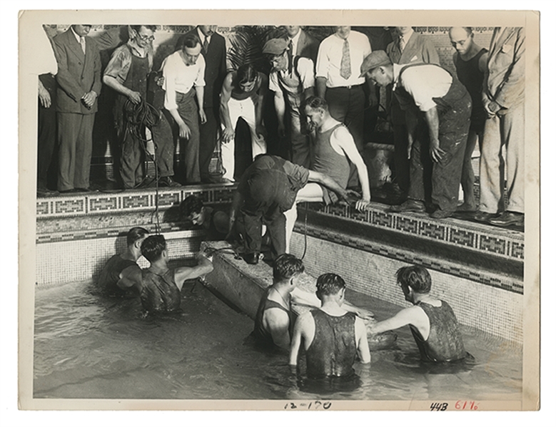 Houdini Shelton Pool Stunt News Photos.