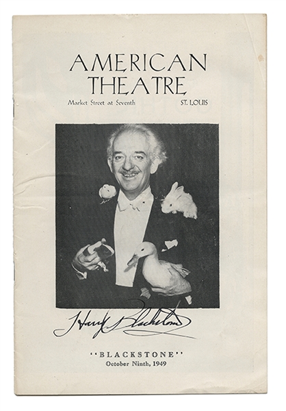 Harry Blackstone Signed American Theatre Program.