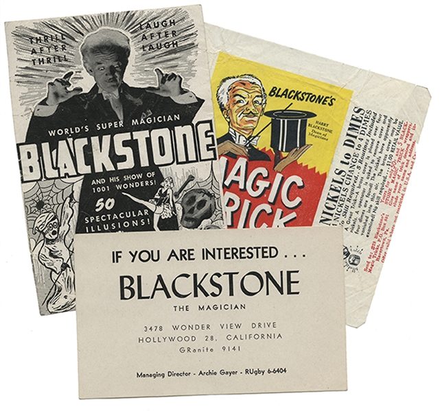 Blackstone Bubble Gum, and Other Ephemera.