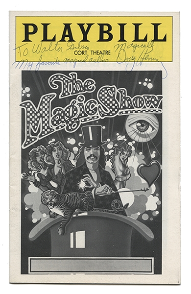 The Magic Show Playbill, Signed to Walter Gibson.