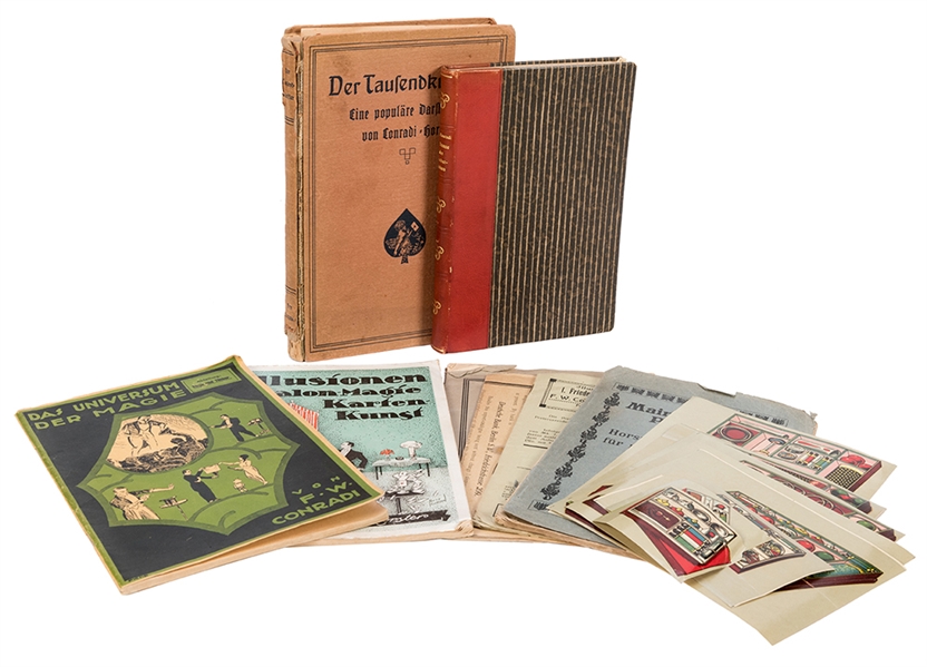 Group of German Magic Books and Catalogs by F.W. Conradi.