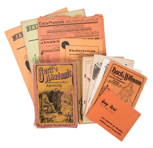Collection of French and German Magic Supply Catalogs.