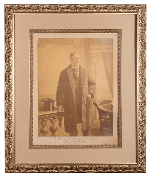 Large Signed Photographic Portrait of Chester A. Arthur.