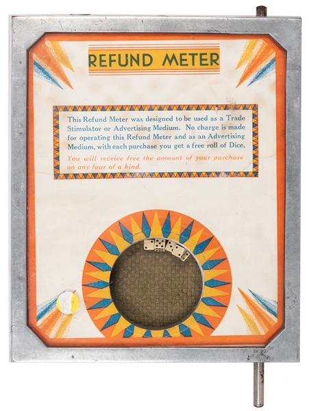 Refund Meter Dice Trade Stimulator.