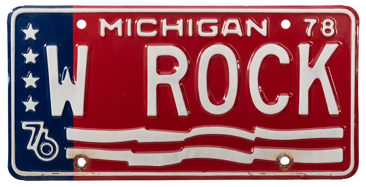 Will Rock’s Bicentennial License Plate.