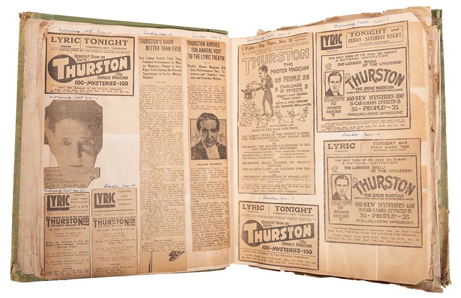 Howard Thurston 1926-27 Tour Scrapbook.