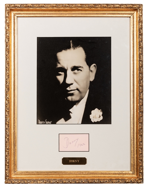 Framed Portrait and Autograph of Dorny.