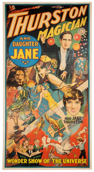 Thurston Magician and Daughter Jane. Wonder Show of the Universe.
